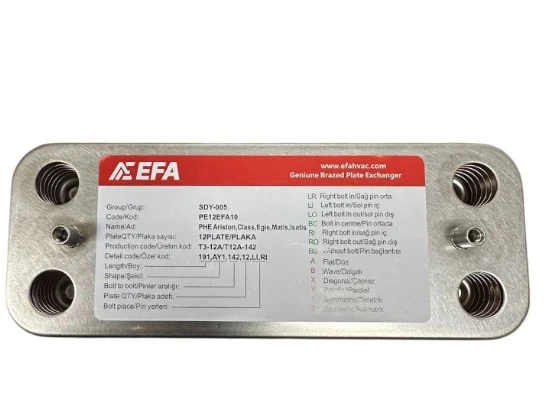 Efa Ariston Egis Plakalı Eşanjör 142 Mm