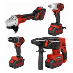 KRC Kömürsüz Akülü 4 Lü Set Çantalı 3 Bataryalı